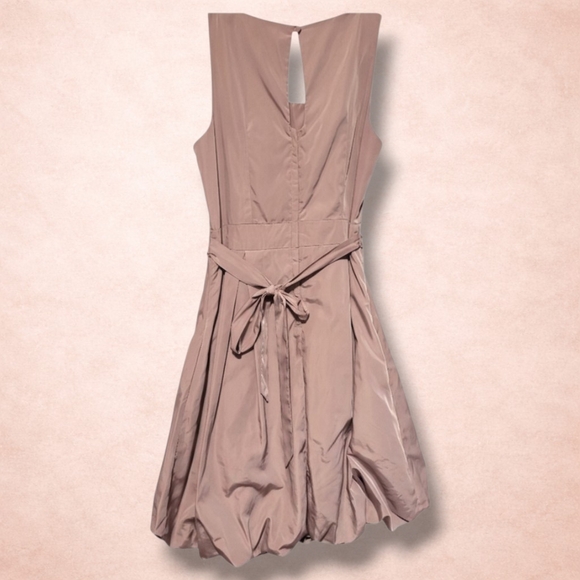 Coquette Bubble Hem Dress Size 0 Rosette Tie Back Wedding Guest - Picture 3 of 9